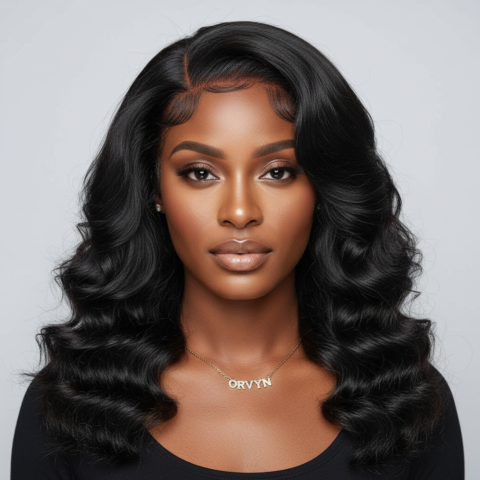 ORVYN 250% Density C Part Glueless LayerCut Wig With Baby Hair – 9x6 M-Cap Body Wave 20"