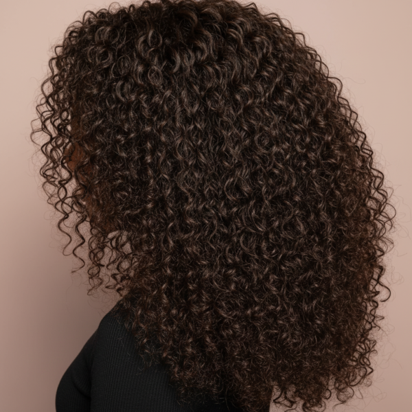 Chocolate Brown Water Wave Closure Wig