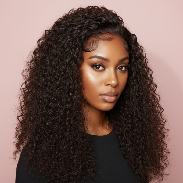 Chocolate Brown Water Wave Closure Wig