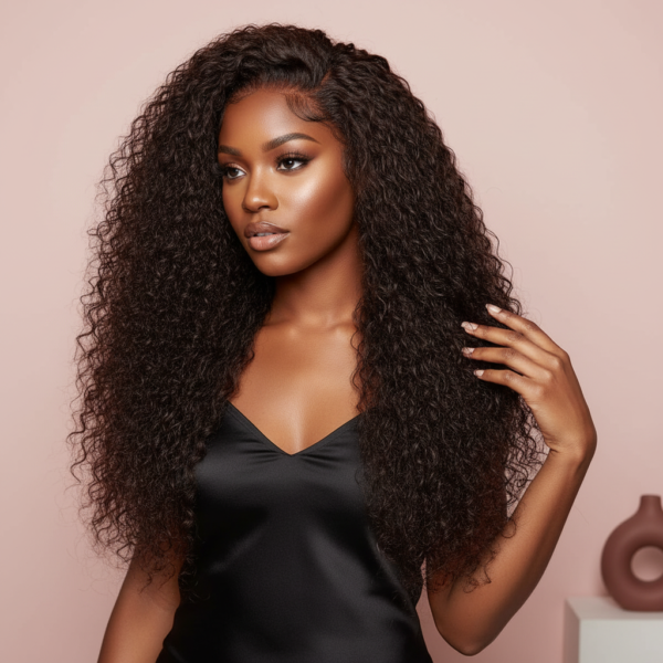 Chocolate Brown Water Wave Closure Wig